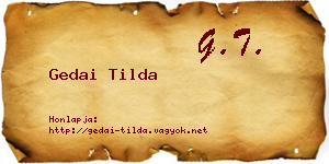 Gedai Tilda névjegykártya